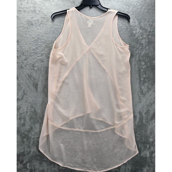 Ivy Jane Women's Small Peach‎ Silky Sheer Cover Up Dress Nightwear Sleeveless - Picture 2 of 6